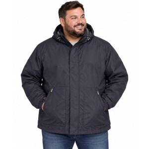 Lands' End Men's Blue Hooded Lined Full Zip Jacket Size 2XL Outdoors
